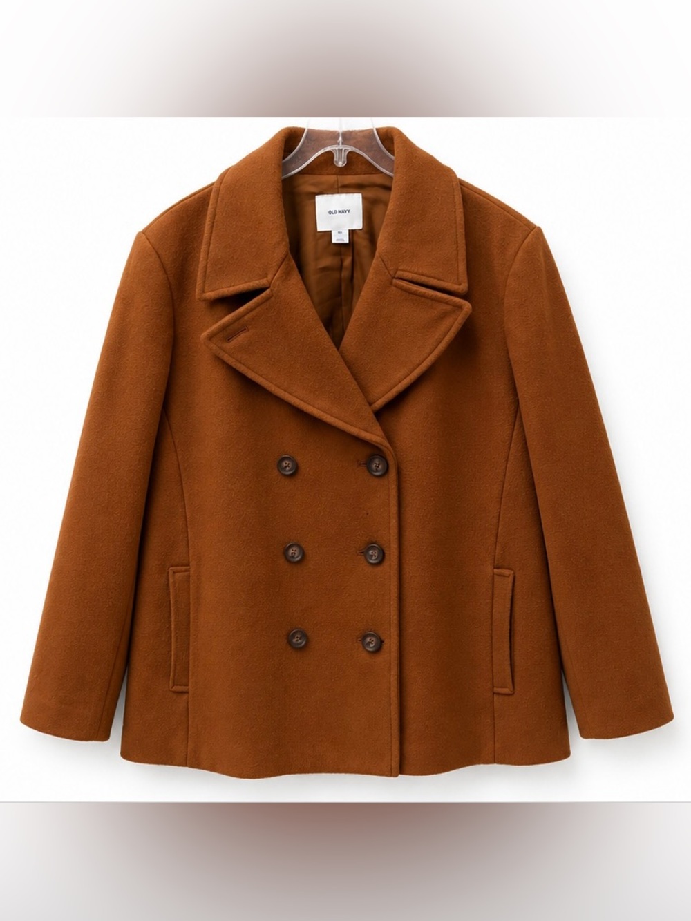 Old Navy Camel Brown Double-Breasted Peacoat Jacket | Size XXL